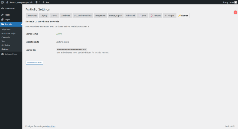 moduł portfolio wordpress