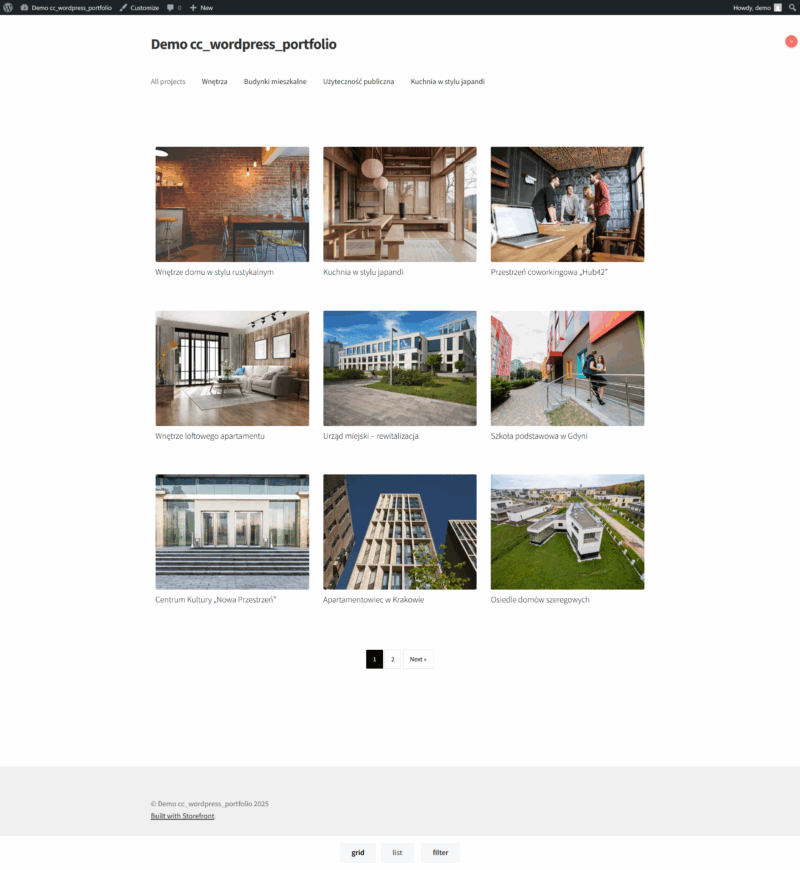 moduł portfolio wordpress