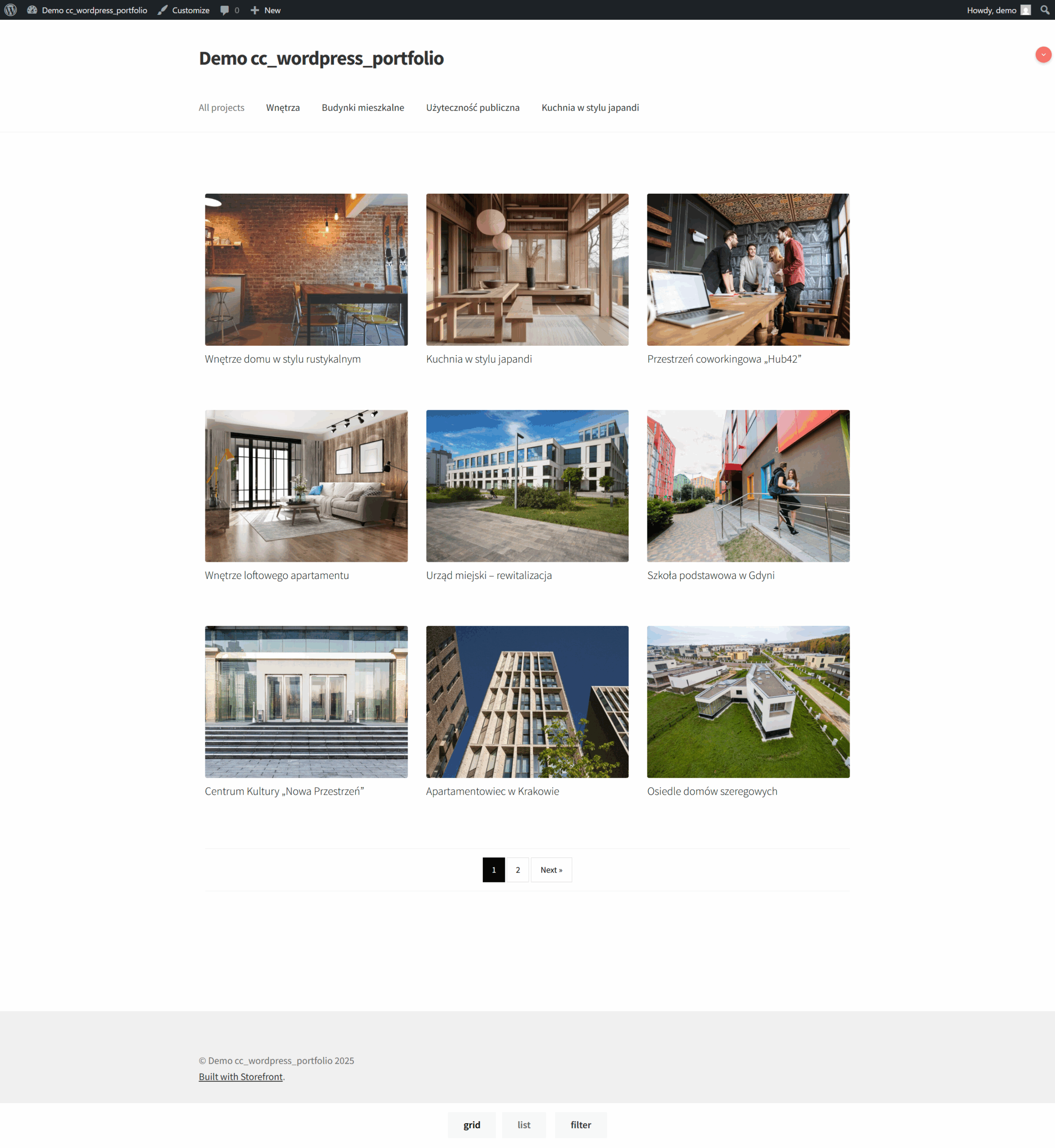 módulo wordpress portfolio