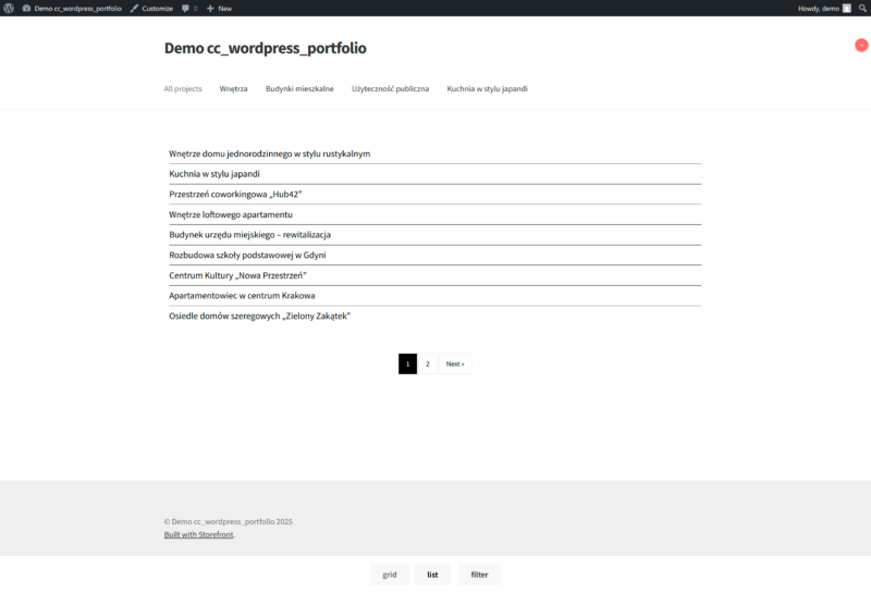 moduł portfolio wordpress