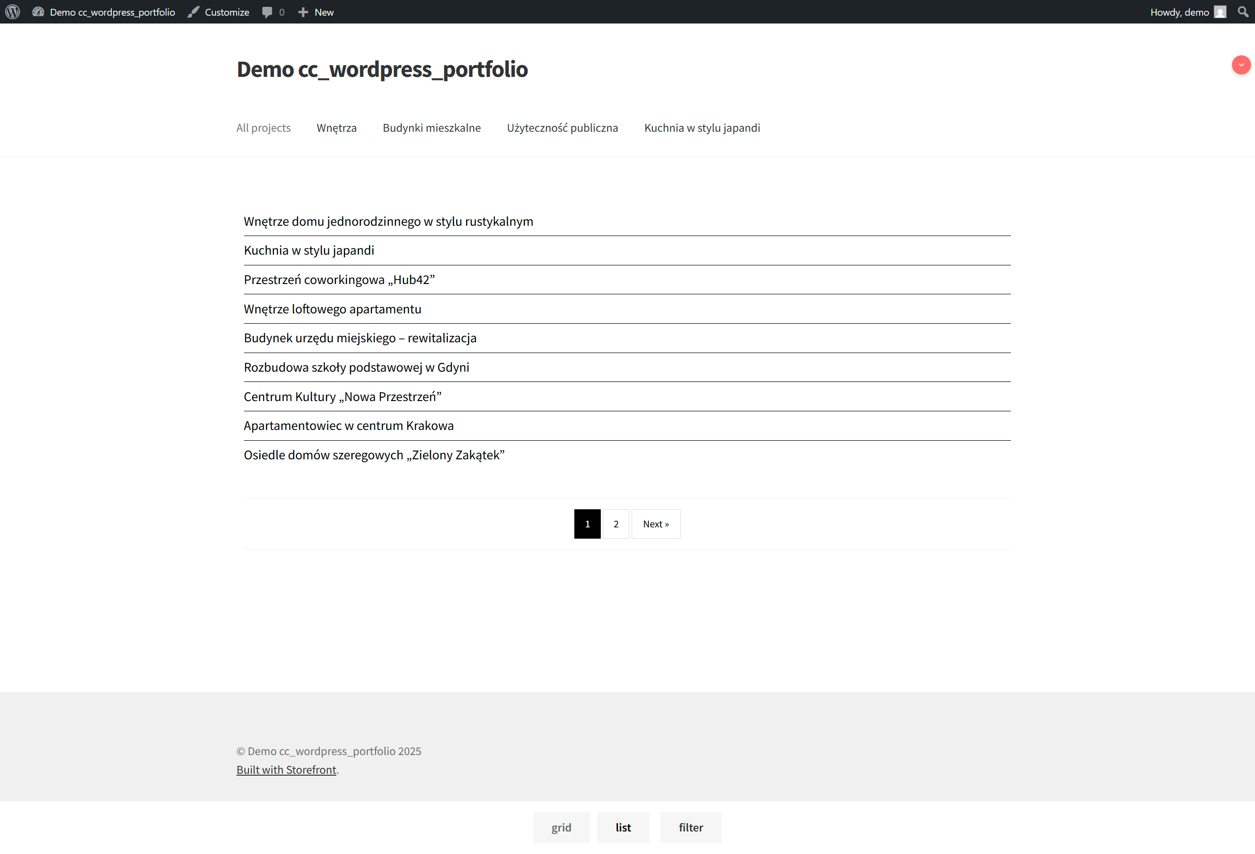 módulo wordpress portfolio