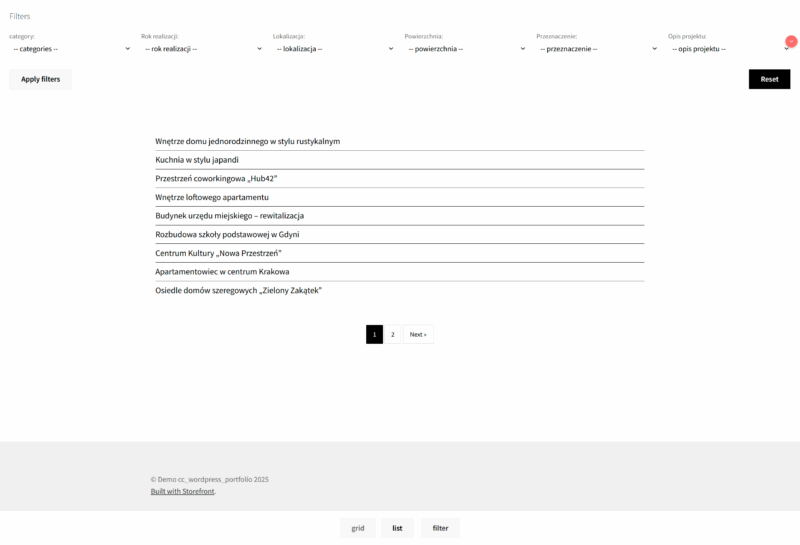 moduł portfolio wordpress