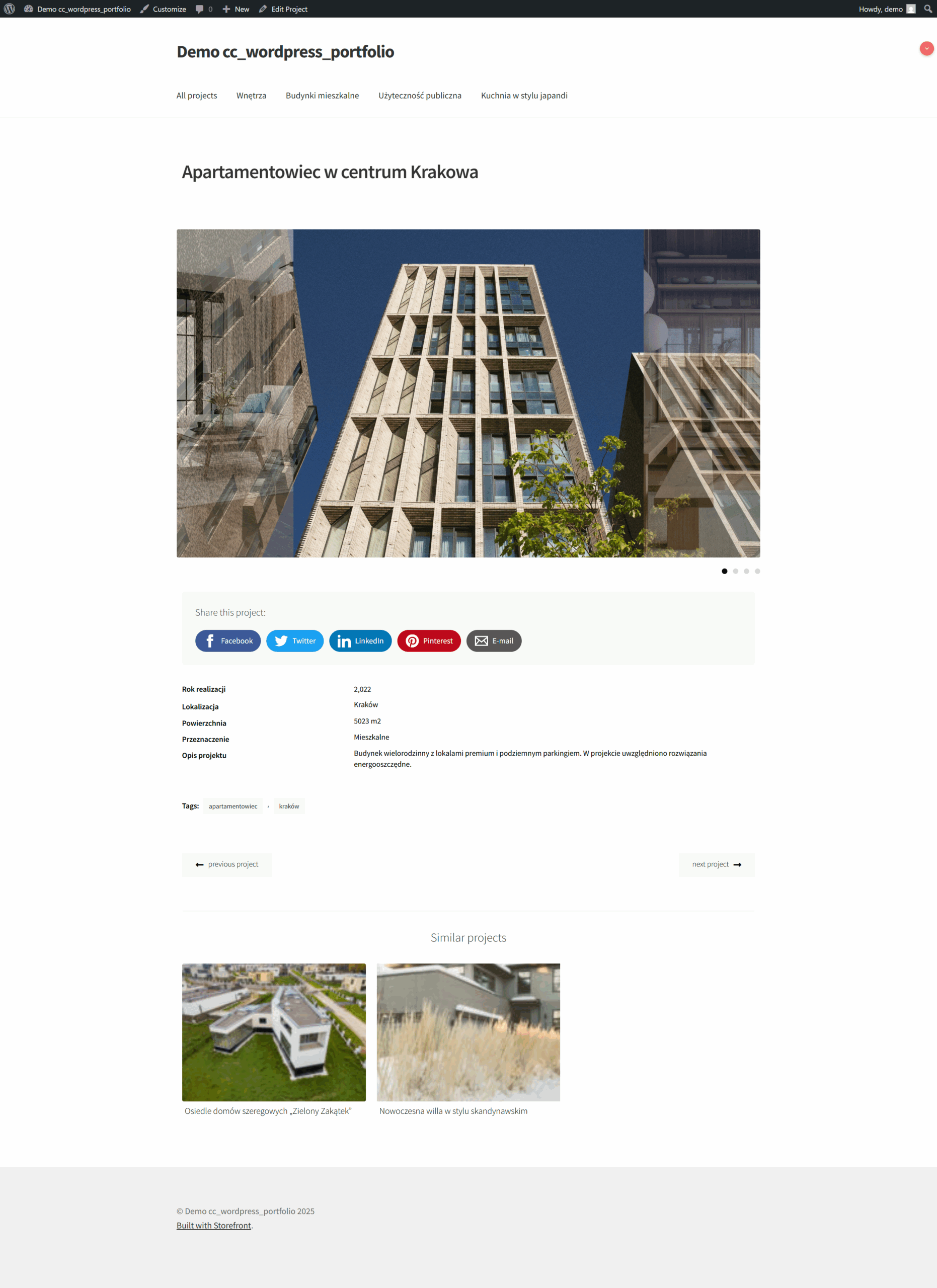 módulo wordpress portfolio