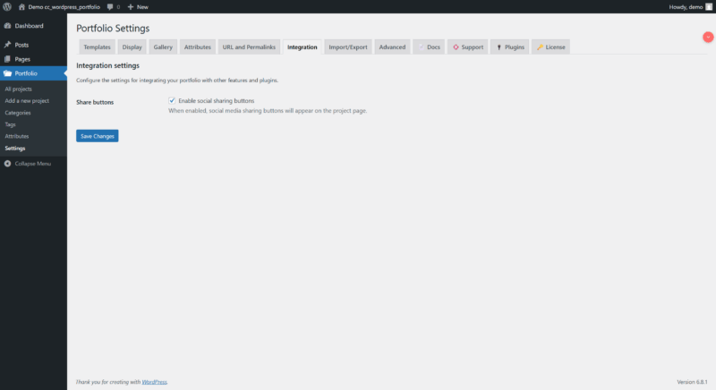 moduł portfolio wordpress