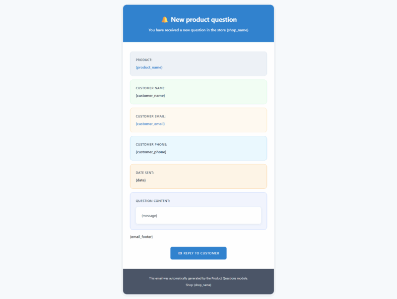 zapytaj o produkt moduł prestashop