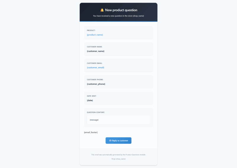 zapytaj o produkt moduł prestashop