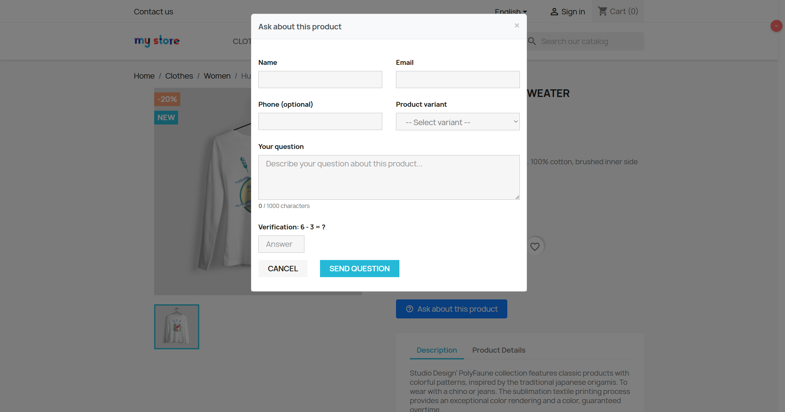módulo ask product prestashop