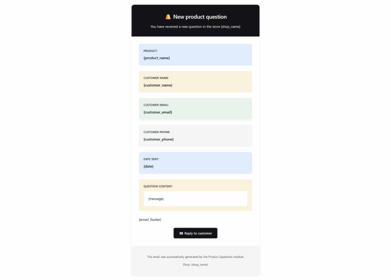 zapytaj o produkt moduł prestashop
