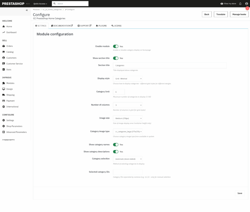 Kategorie Na Stronie Głównej PrestaShop