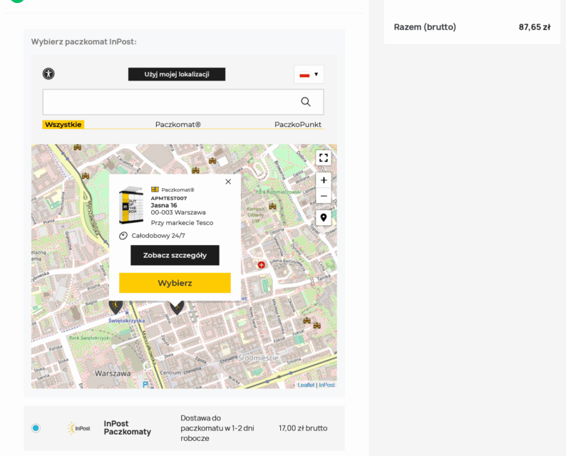 InPost máquinas de paquetes PrestaShop