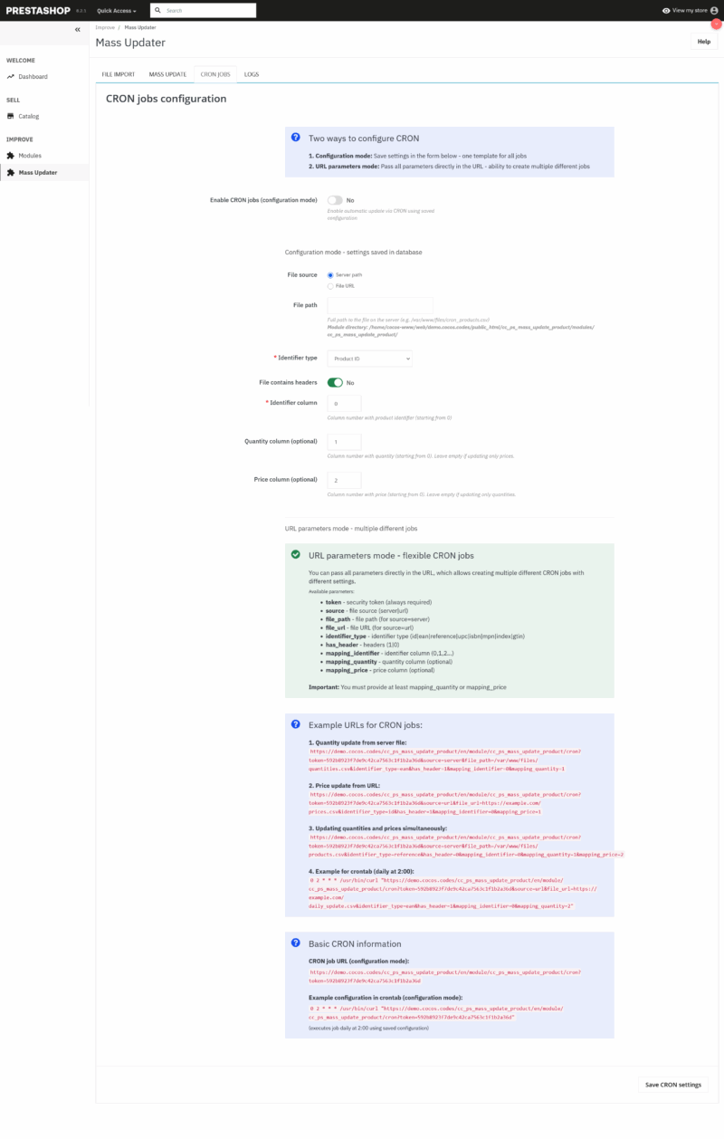 Masowa aktualizacja produktów