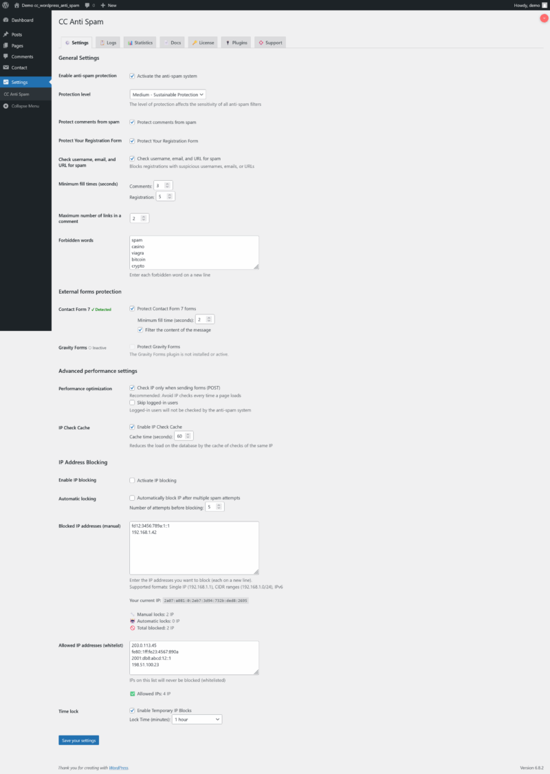 WordPress Anty Spam