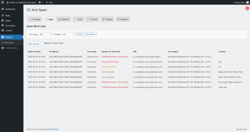 WordPress Anty Spam